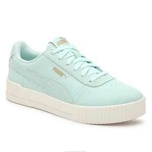 mint green puma sneakers